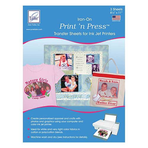 June Tailor Iron-On Print 'n Press Transfer Sheets