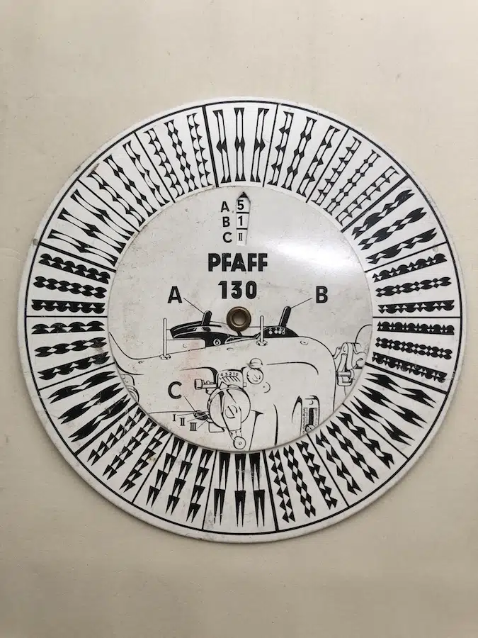 Stitch chart wheel Pfaff 130 - Image 2