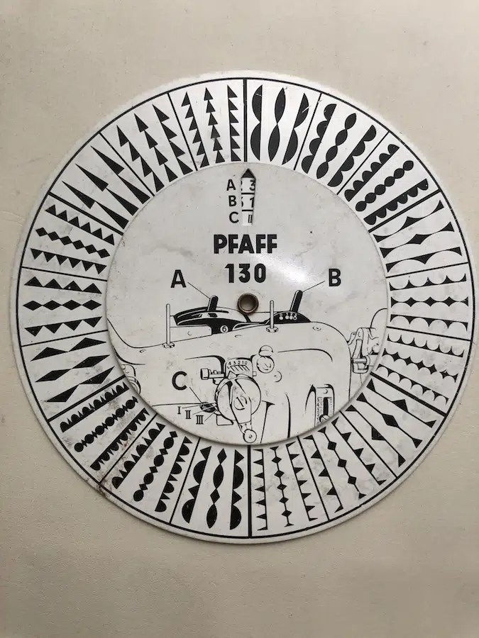 Stitch chart wheel Pfaff 130
