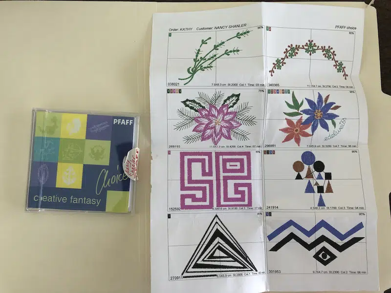 Pfaff Creative Fantasy Choice ~Assorted designs